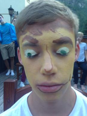 Face paint - the only makeup needed at camp!